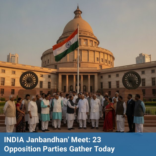 INDIA जनबंधन बैठक: 23 दलों का जमावड़ा, क्या बदलेगी सियासत? — Politics &amp; Government — Trend Duniya