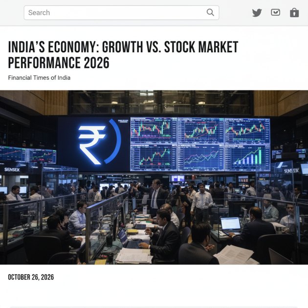 भारत की अर्थव्यवस्था 2026: विकास दर और शेयर बाज़ार के तालमेल का सच — Finance &amp; Money — Trend Duniya