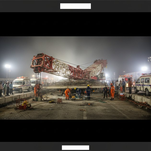 Jewar Expressway Crane Collapse: 3 Dead, Rescue Ops Continue | Latest Updates — Breaking News — Trend Duniya