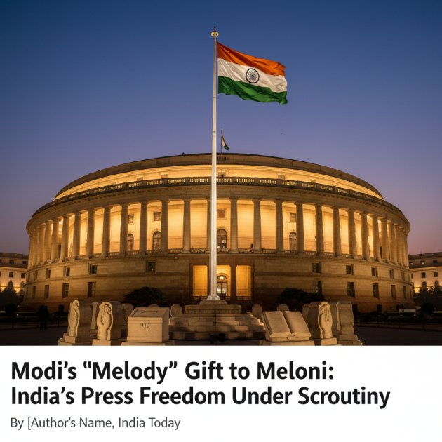 मोदी का मेलानी को 'मेलोडी' गिफ्ट: भारत की प्रेस स्वतंत्रता पर मंडराए सवाल — Politics &amp; Government — Trend Duniya