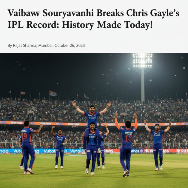 Vaibhav Sooryavanshi Breaks Chris Gayle's IPL Record: A New Era Dawns! — Cricket &amp; Sports — Trend Duniya