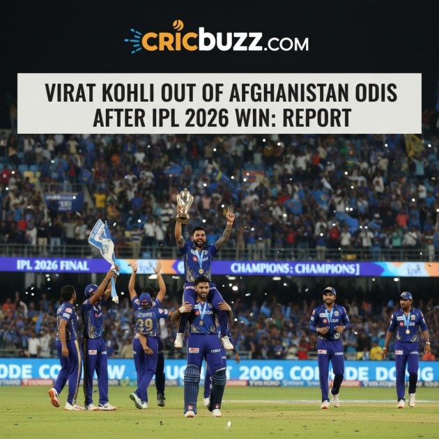 विराट कोहली अफगानिस्तान वनडे से बाहर: IPL 2026 जीत के बाद चौंकाने वाला फैसला! — Cricket &amp; Sports — Trend Duniya